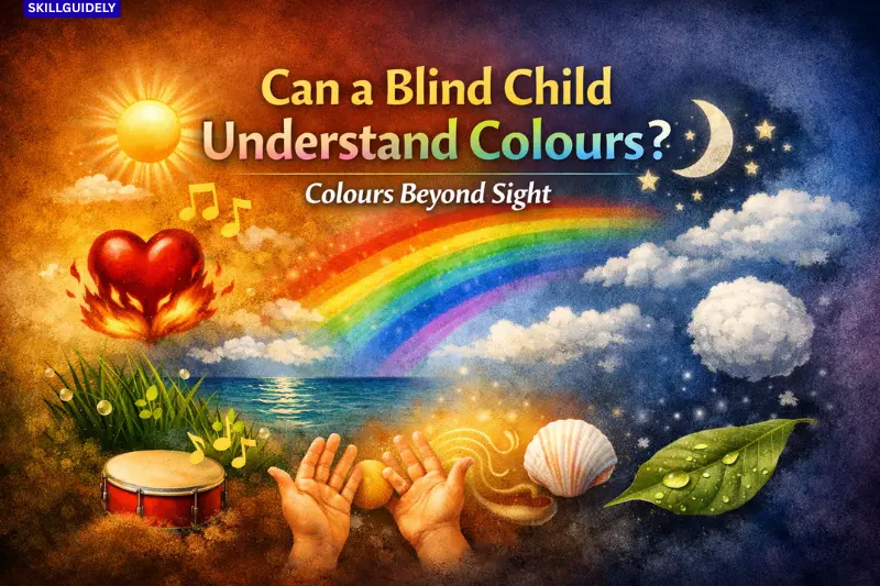 can a blind child understand colours