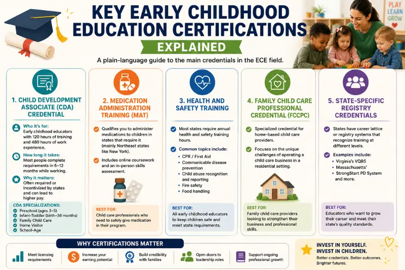 key early childhood education certifications