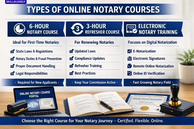 types of online notary courses