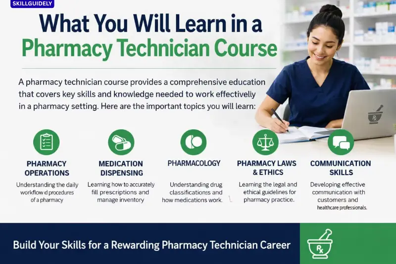 what you will learn in a pharmacy technician course