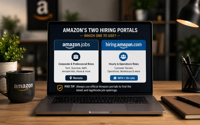 amazon's two hiring portals — which one to use