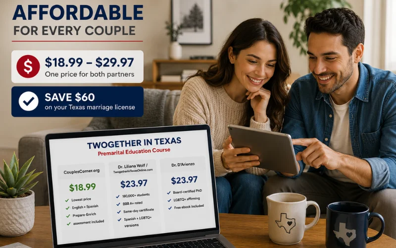 how much does the twogether in texas online course cost