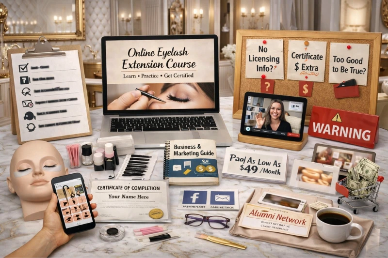 how to choose the right online eyelash extension course