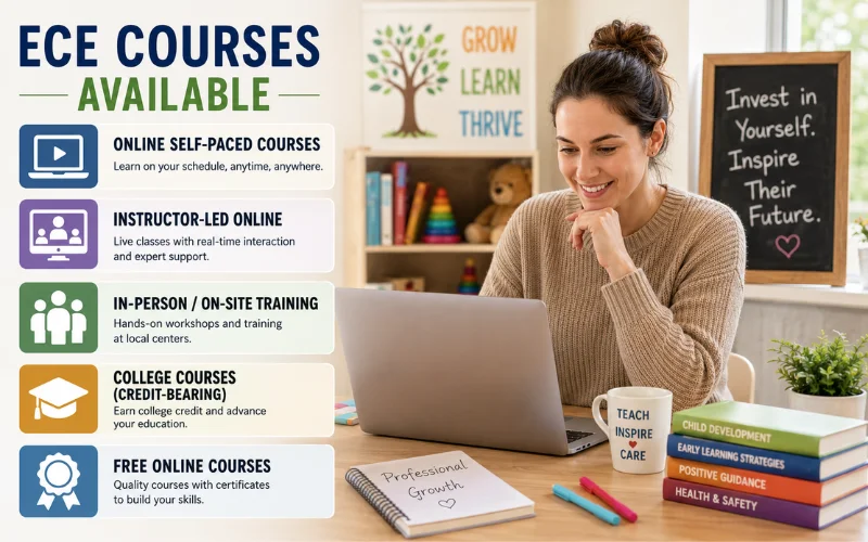 the major types of eCE courses available