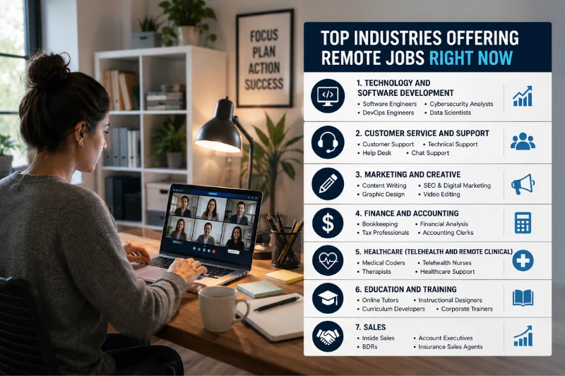 top industries offering remote jobs right now
