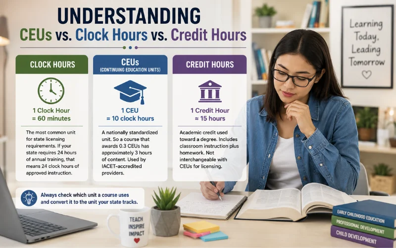 understanding cEUs vs clock hours vs credit hours