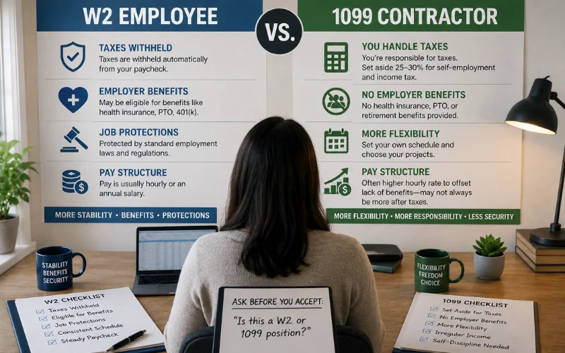 w2 employee vs. 1099 contractor know the difference before you apply