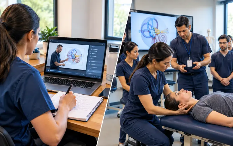 hybrid courses online didactics live lab